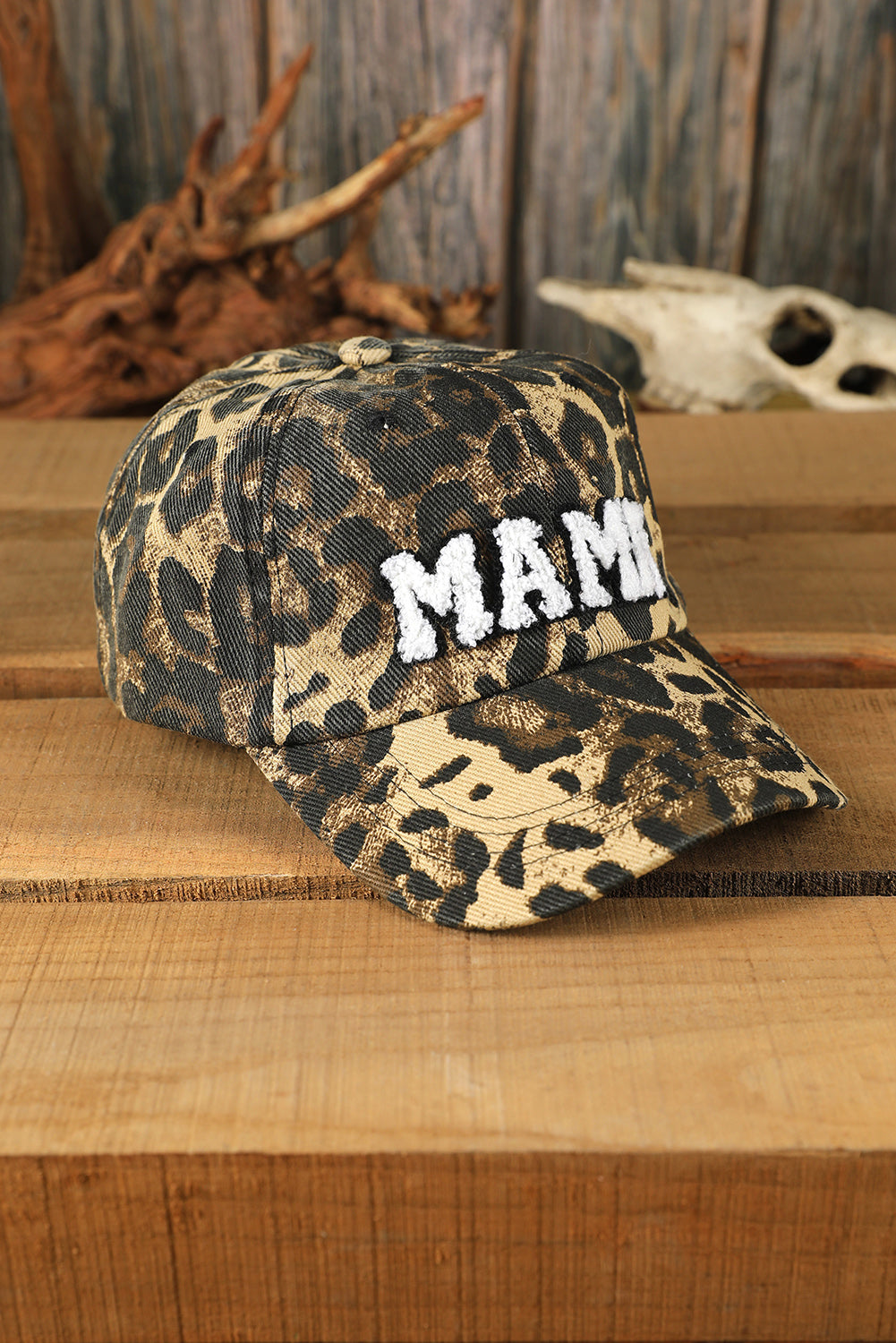 Y2K Leopard MAMA Embroidered Leopard Baseball Cap