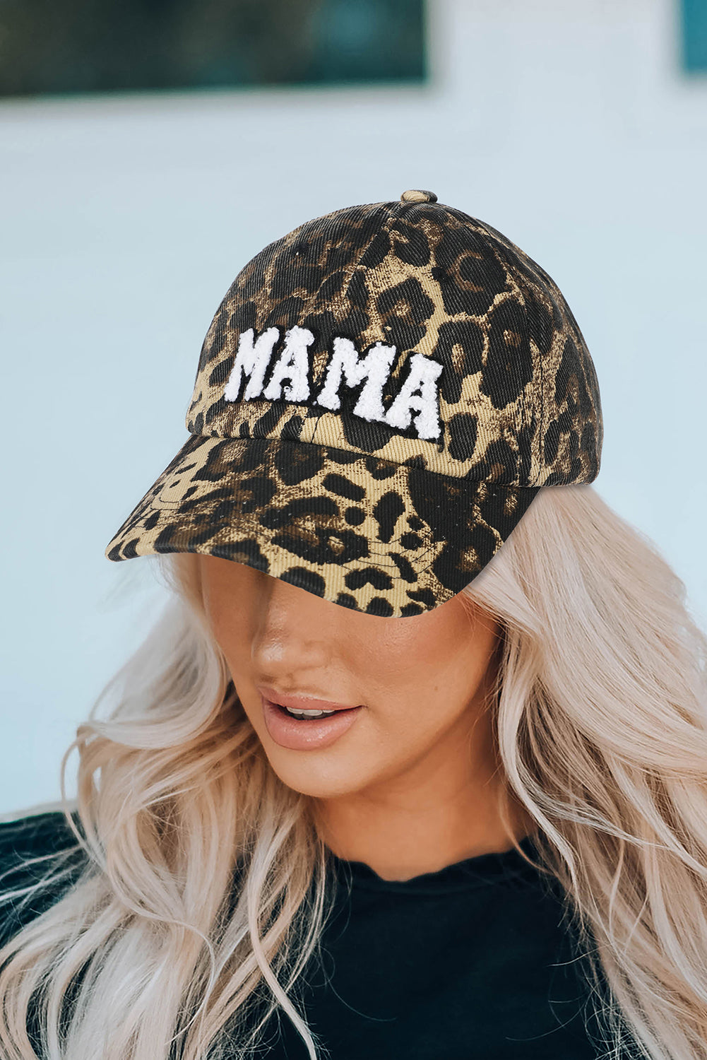 Y2K Leopard MAMA Embroidered Leopard Baseball Cap