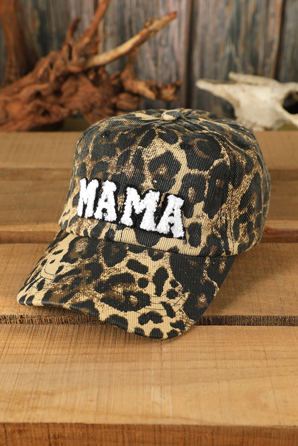 Y2K Leopard MAMA Embroidered Leopard Baseball Cap