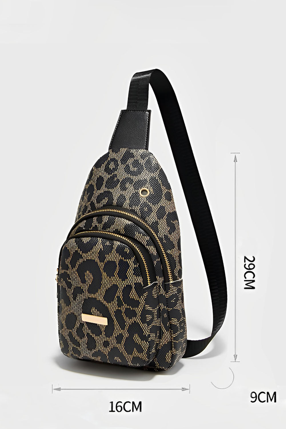 Y2K Leopard Print PU Sling Bag