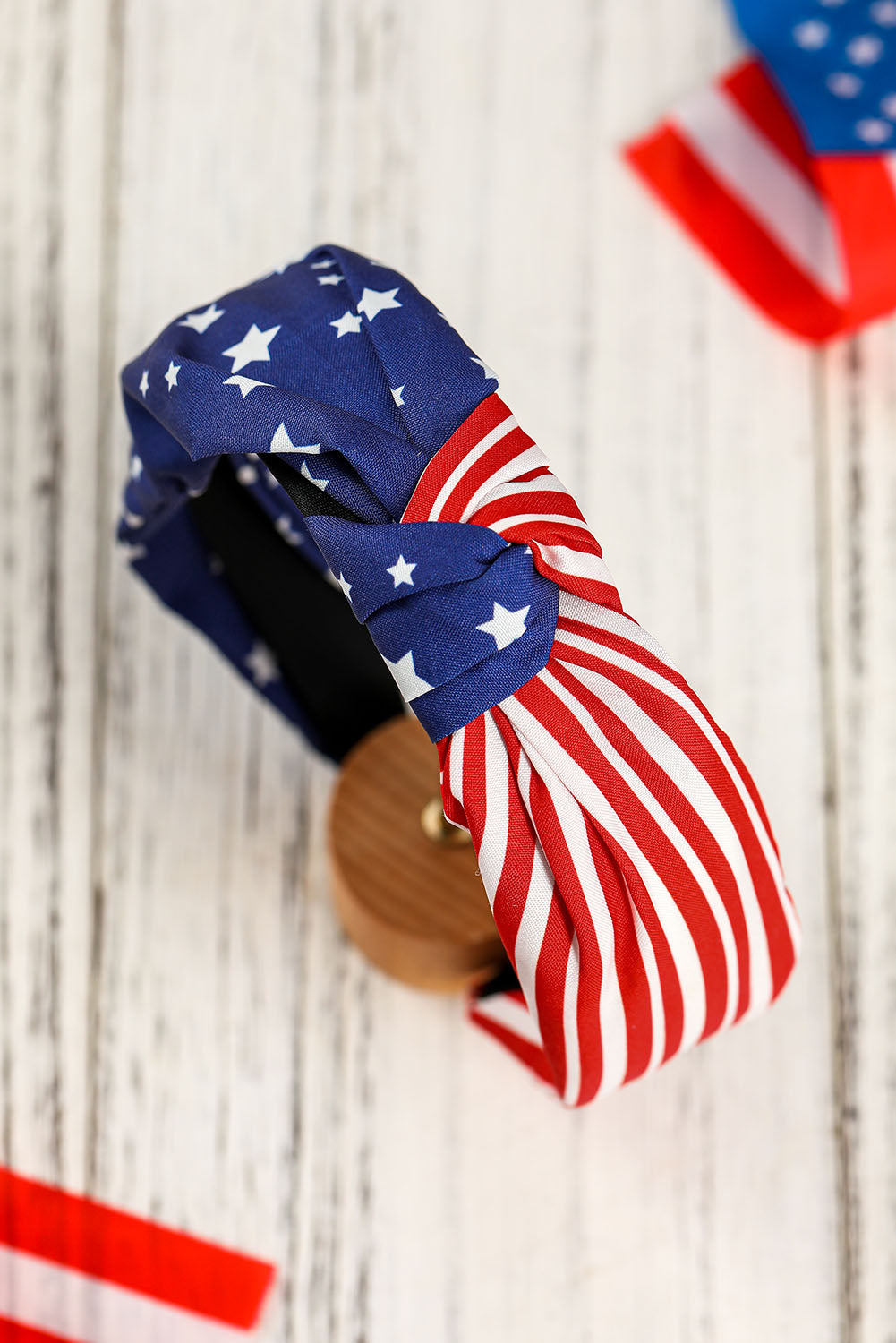 Y2K Multicolor American Flag Bow Knot Wide Headband