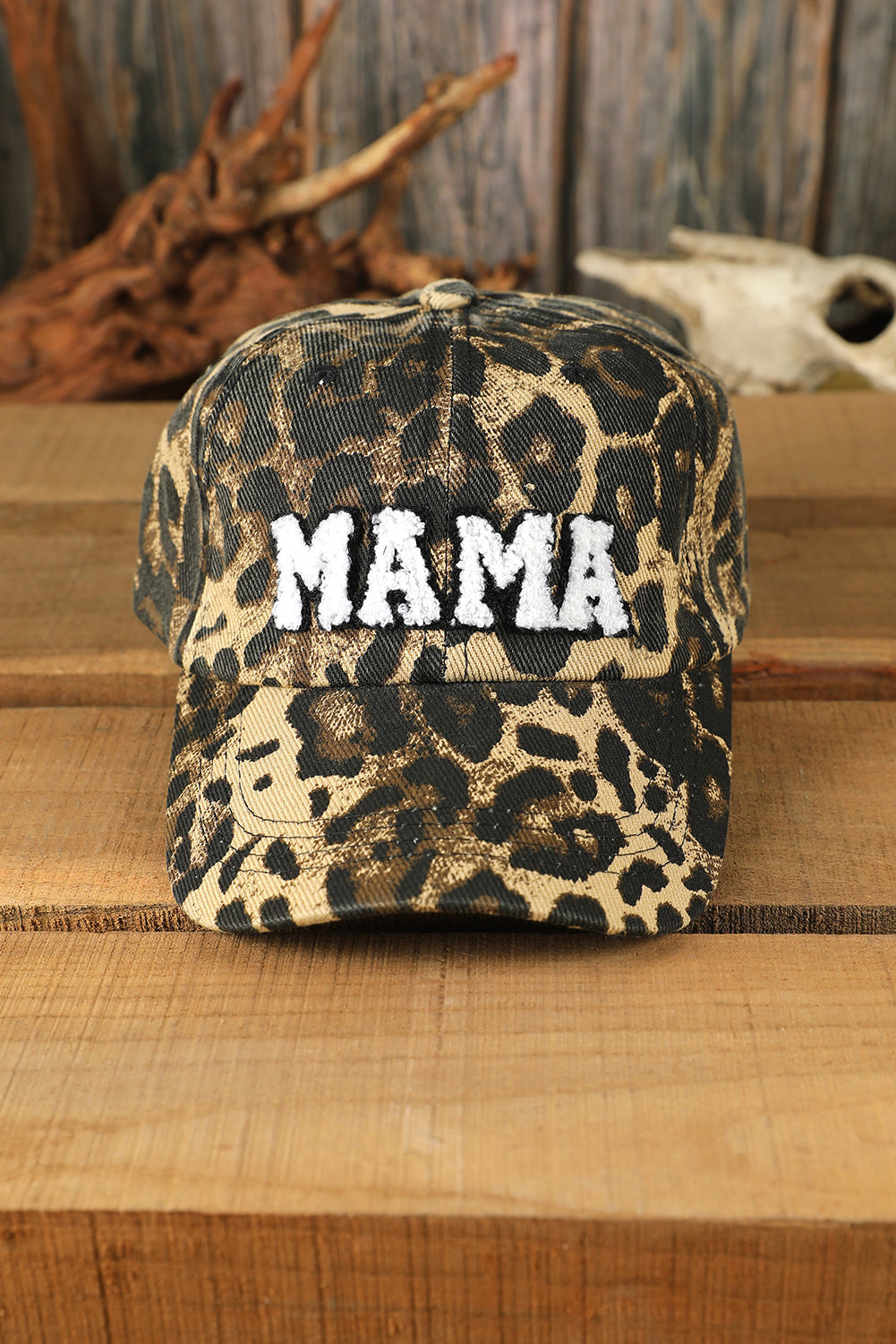 Y2K Leopard MAMA Embroidered Leopard Baseball Cap