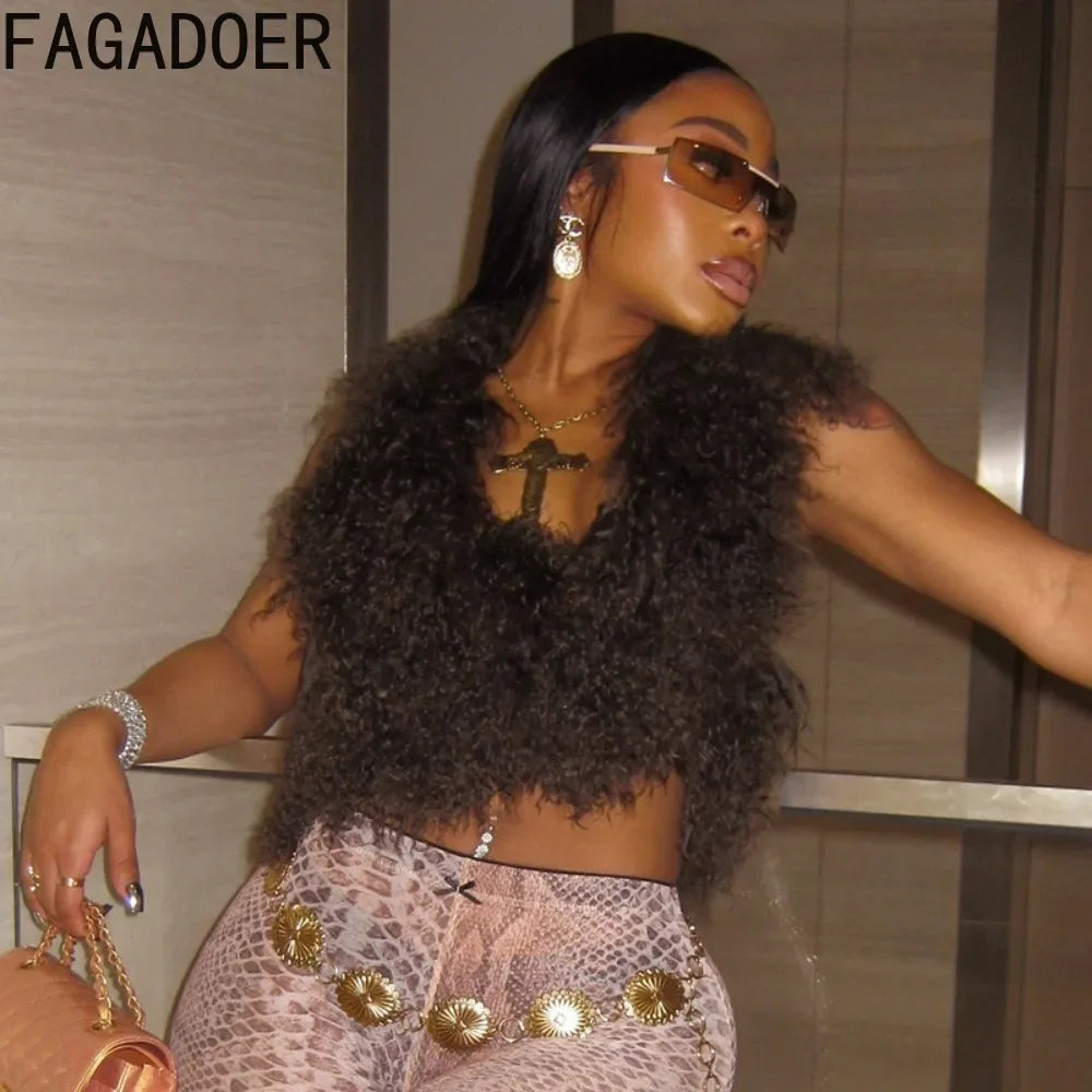 Y2K Fur Fever Halter Top