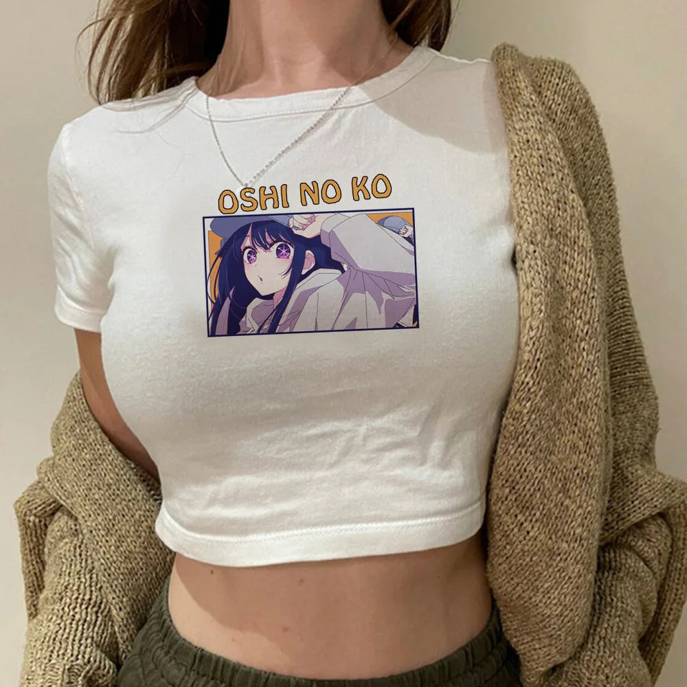 Y2K Oshi No Ko Gothic Manga Crop Top