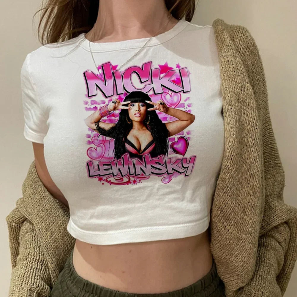 Y2K Harajuku Nicki Minaj  Manga-Inspired Crop Top