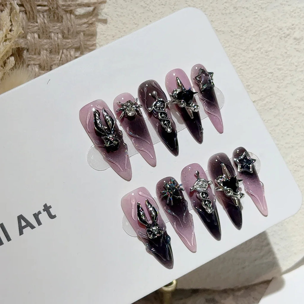 Y2K Halloween Punk Dark Spicy Sweet Nails