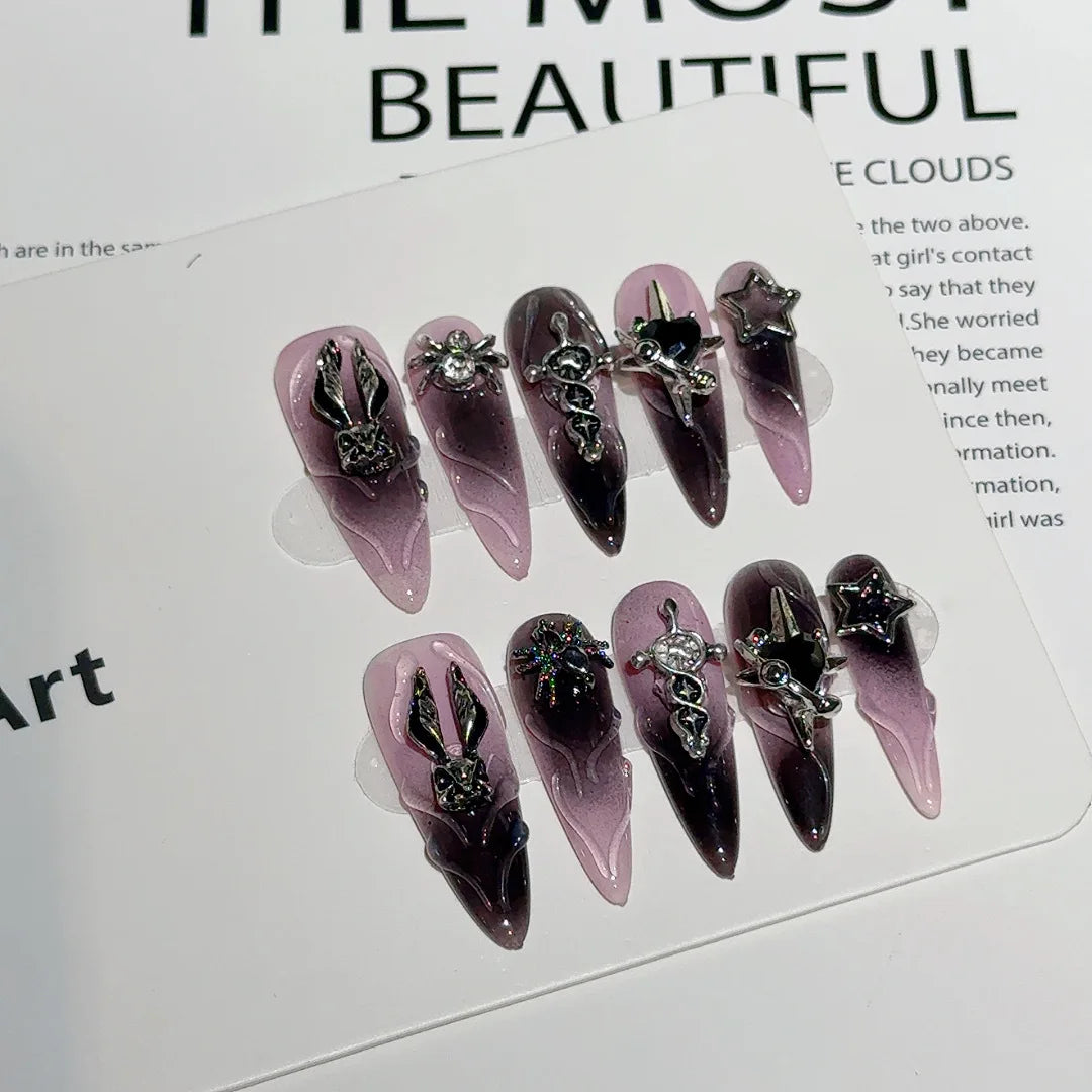 Y2K Halloween Punk Dark Spicy Sweet Nails