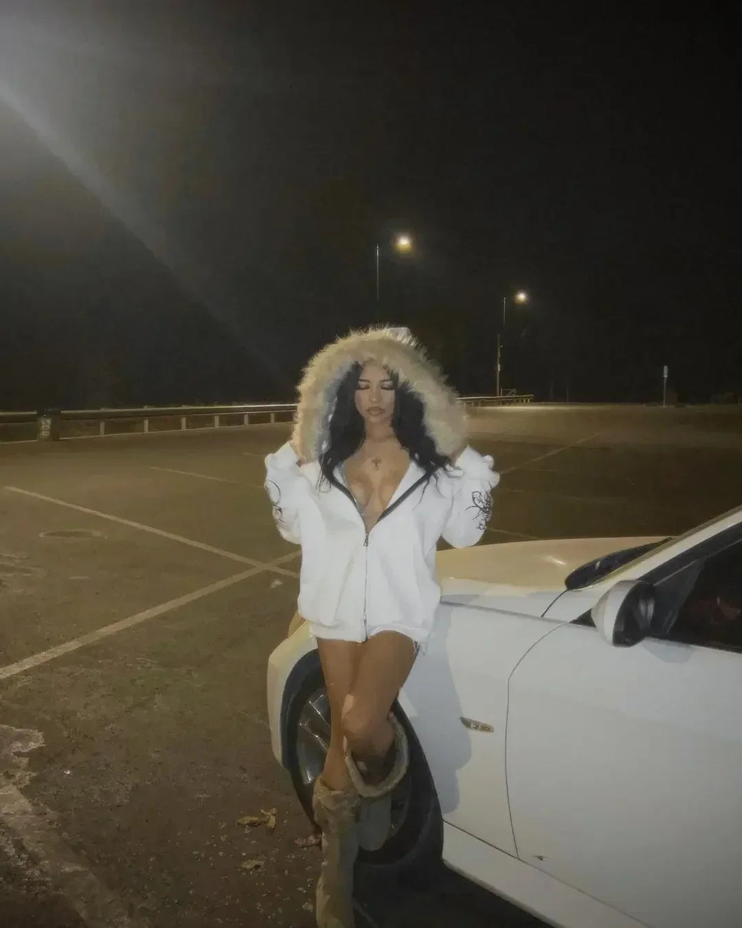 Y2K Plush Fur Zip-Up Hoodie — Cozy Thickened Jacket