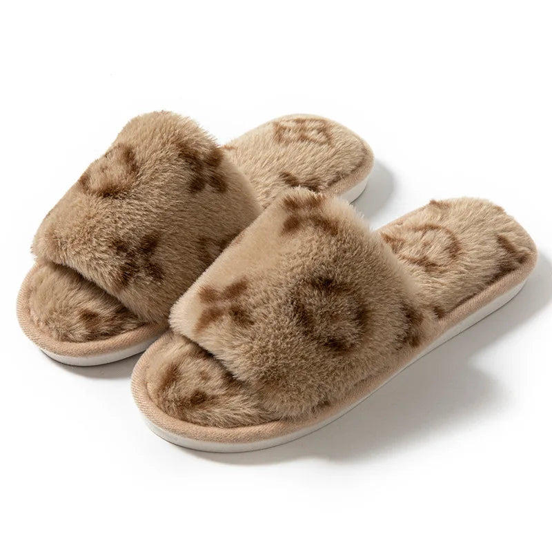 Y2K Luxury Fuzzy Fur Slippers