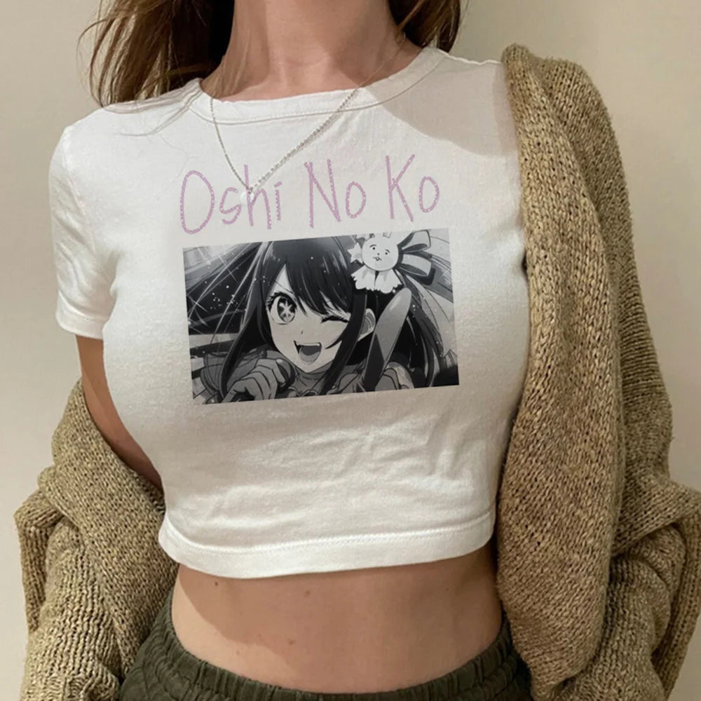 Y2K Oshi No Ko Gothic Manga Crop Top