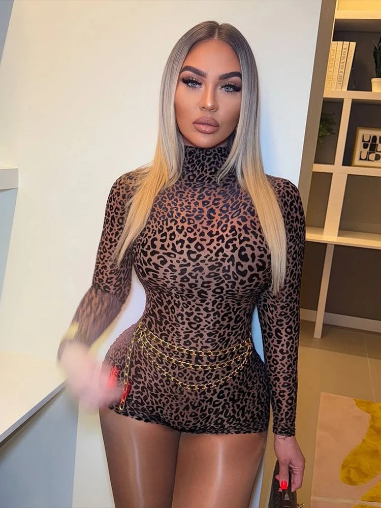 Y2K Leopard Luxe Jumpsuit