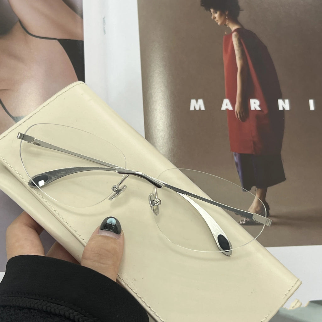 Y2K Cat Eye Frameless Sunglasses