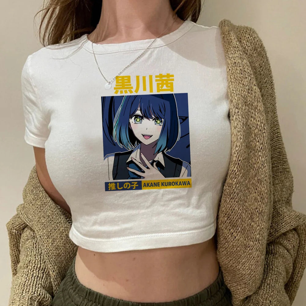 Y2K Oshi No Ko Gothic Manga Crop Top