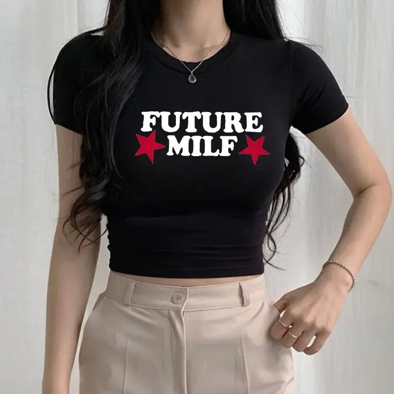 Y2K Retro Babe Crop Tee