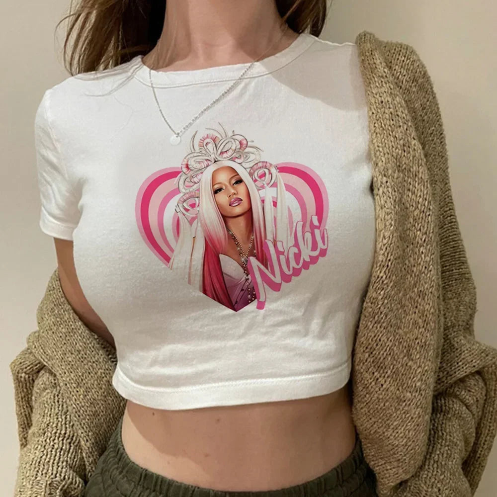 Y2K Harajuku Nicki Minaj  Manga-Inspired Crop Top