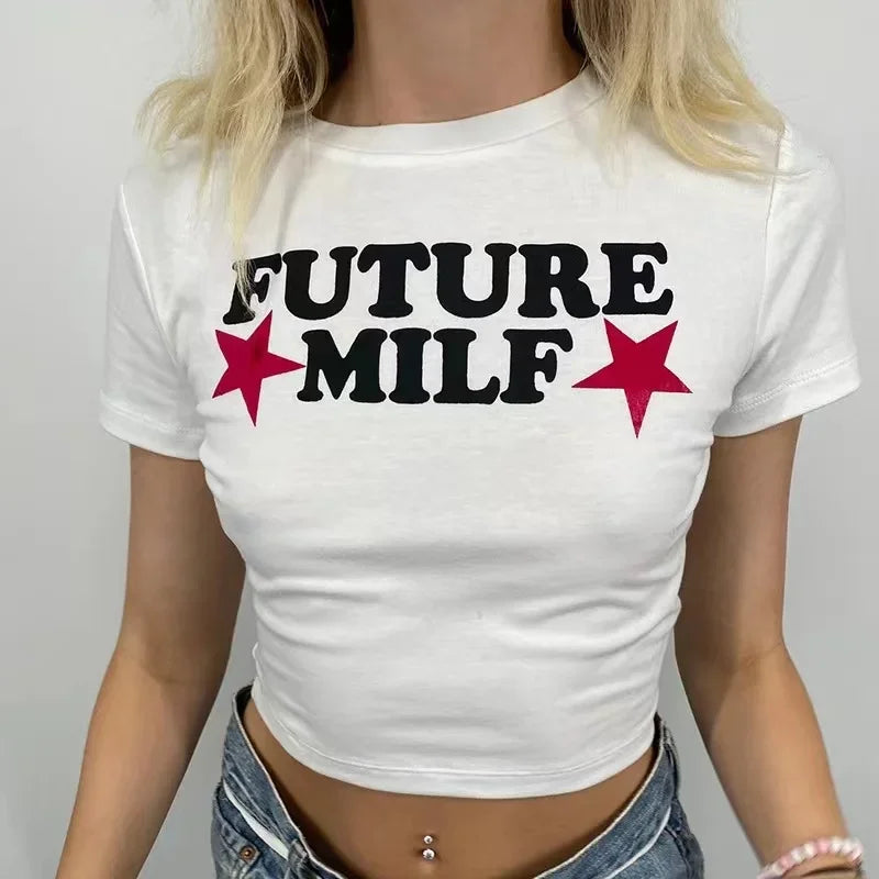 Y2K Retro Babe Crop Tee