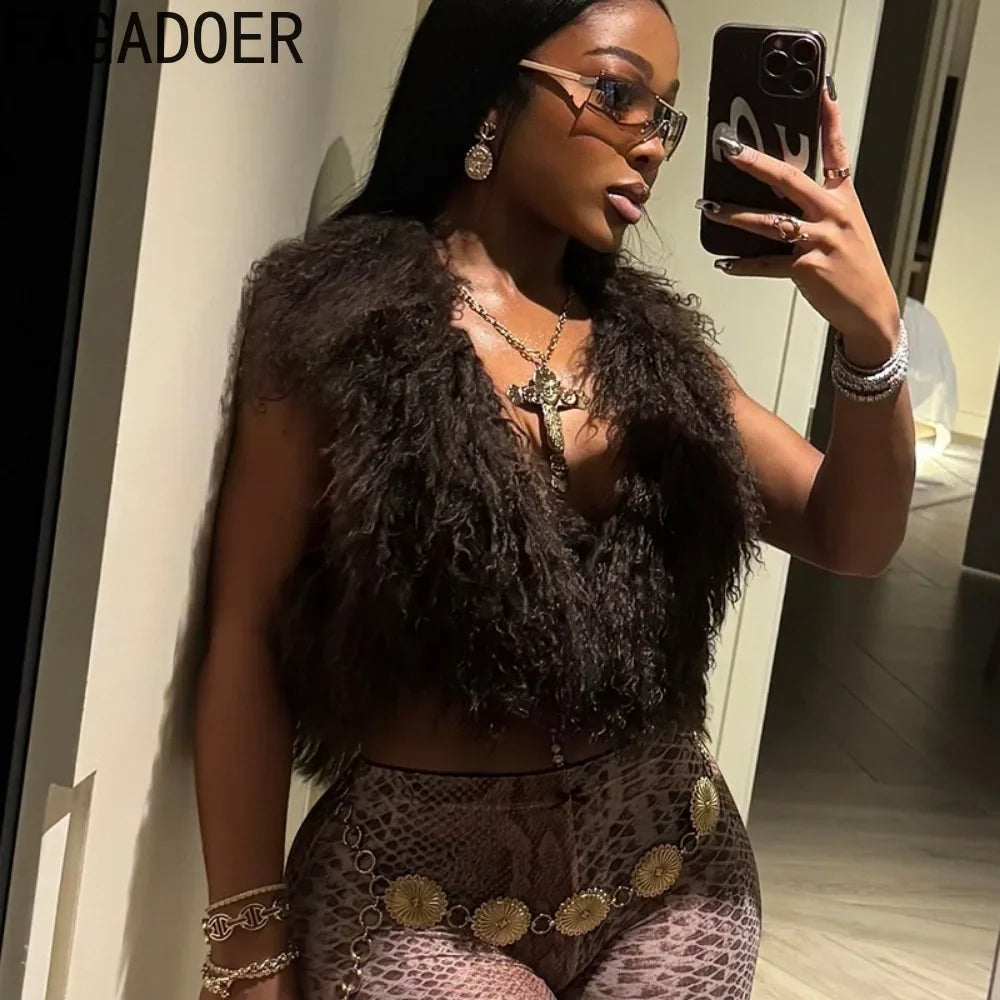 Y2K Fur Fever Halter Top