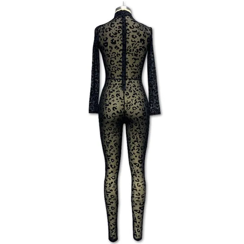 Y2K Midnight Mirage Leopard Catsuit